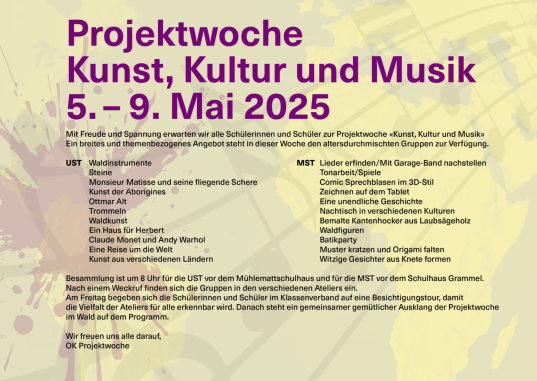 Projektwoche Übersicht